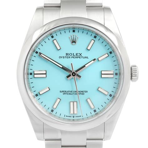 pre owned rolex oyster perpetual|rolex oyster perpetual tiffany blue.